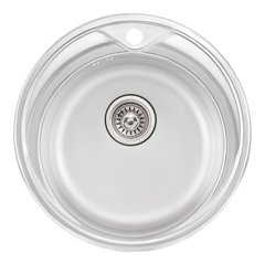 Кухонна мийка Qtap D510 0,8 мм Satin (QTD510SAT08)