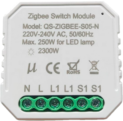 432121 Розумний вимикач Tervix Pro Line ZigBee Switch (1 клавіша / розетка)