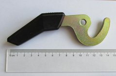 Ручка-гачок до дверцят твердопаливного котла (коротка, 14 см), 5 мм