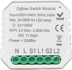 433121 Розумний вимикач Tervix Pro Line ZigBee Switch (2 клавіші)