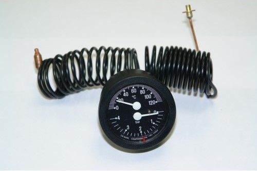 Термоманометр с выносными датчиками Cewal TI 52 P (52 мм, 0/120°С, 0-4бар, 1500мм)