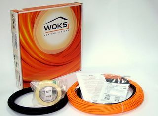 Тонкий нагревательный кабель под плитку Woks-10, 100 Вт (11м)