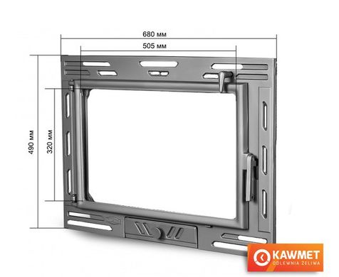 Двери для камина KAWMET W9 490x680