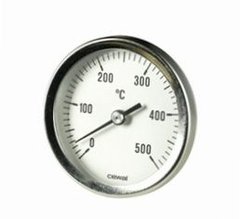 Термометр біметалічний аксіальний Cewal PSZ 40 ST (?40mm 0-500°C L-34)
