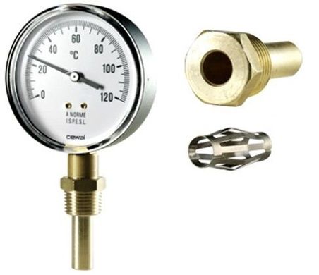 Термометр биметаллический радиальный CEWAL RD 63 VI (?63mm 0-120°C)