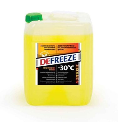 Теплоноситель для отопления Defreeze (Дефриз) до - 30, 10 л (на основе природного минерального сырья)