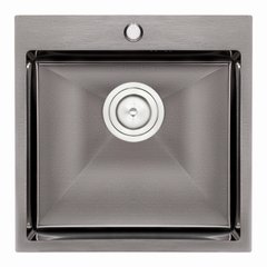 Кухонна мийка Qtap D5050BL 2.7/1.0 мм Black (QTD5050BLPVD10)