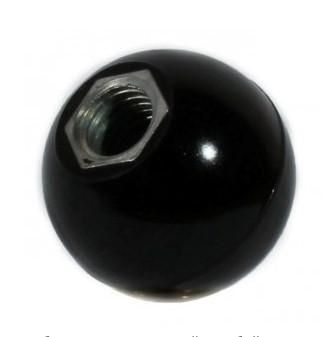 Ручка-шар к дверце котла, карболит 30 мм (внутренняя резьба M10)