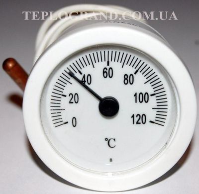 Термометр круглый SVT 52 P, 0-120°C, с выносным датчиком 1м, LT144