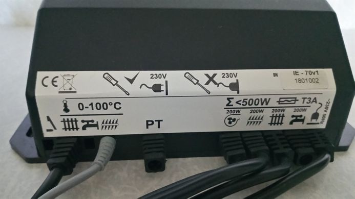 Автоматика для твердопаливних котлів Inter Electronics IE-70 v1 T2 W (посилений) (1.9.8a)