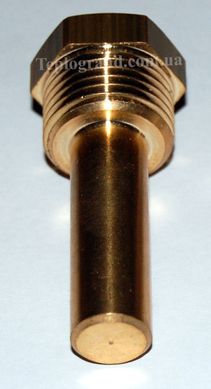 Заглибна латунна гільза для датчика температури 1/2, 7х9мм, L=58 мм, один зонд