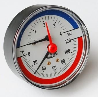 Термоманометр аксиальный Arthermo (TI003 80 0-4Bar 0-120°C)