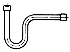63085 Трубка сифонна U образної форми 1/2"x1/2", PN 25